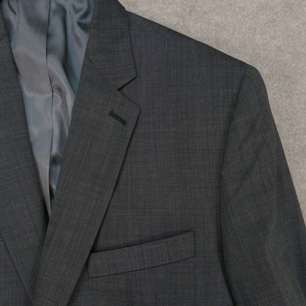 Joseph Abboud Sport Coat Blazer Mens 42L Gray Birdseye Wool 2 Button